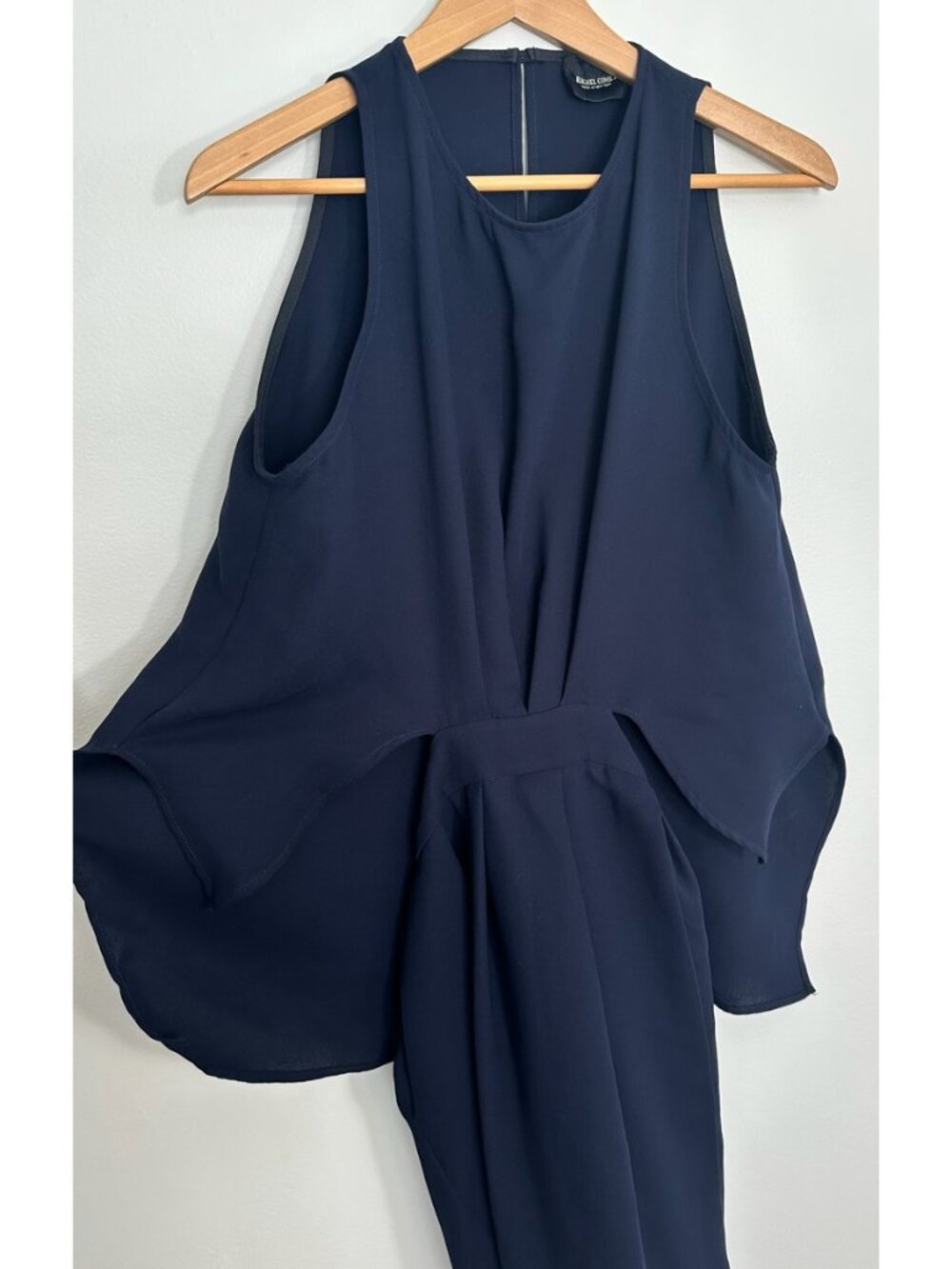Rachel Comey Navy Draped Sleeveless Top Sz 8